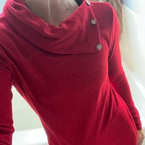 Red Long-sleeved Top